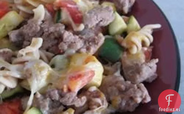 Cazuela de Calabacín con Salchicha y Queso