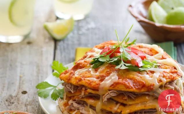 Enchiladas de Cerdo En Tiras con Chipotle