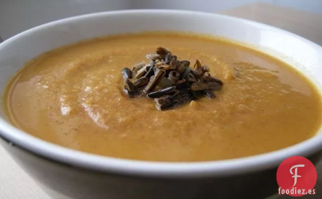 Sopa de Camote al Curry y Arroz Salvaje