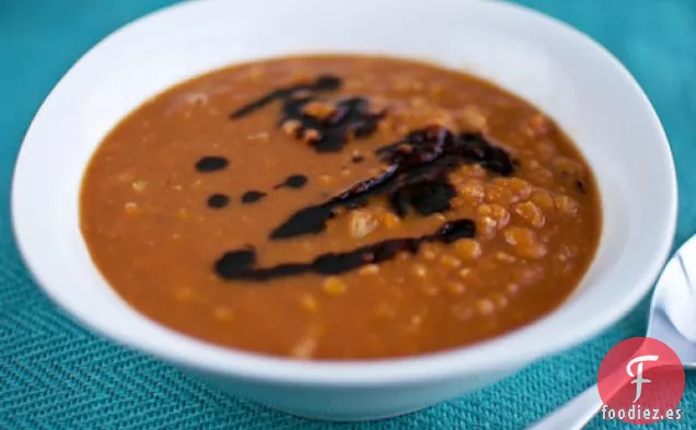 Sopa de Lentejas de Calabaza al Curry