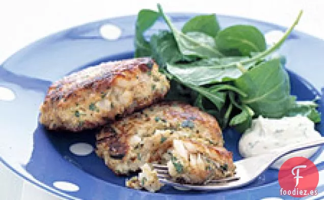 Pasteles de pescado con limón y perejil