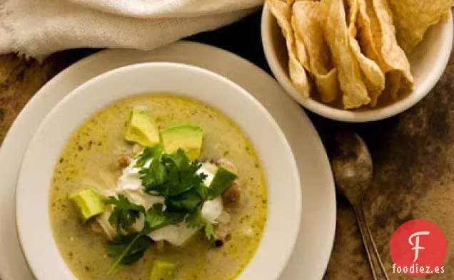 Sopa Verde de Enchilada de Pavo