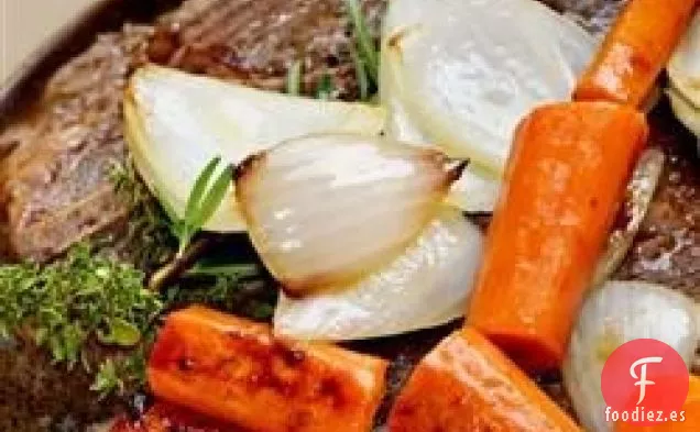 Asado A La Estufa Con Puré De Papas