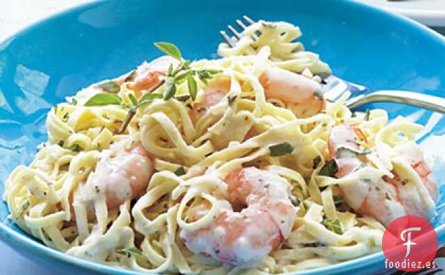 Camarones Cremosos con Ajo y Pasta