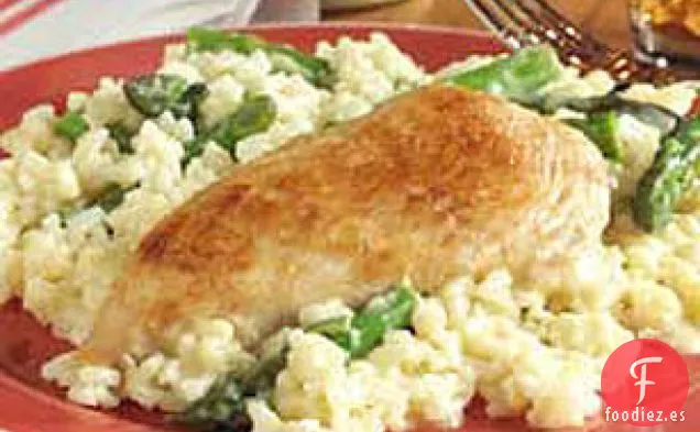 Risotto de Pollo y Espárragos