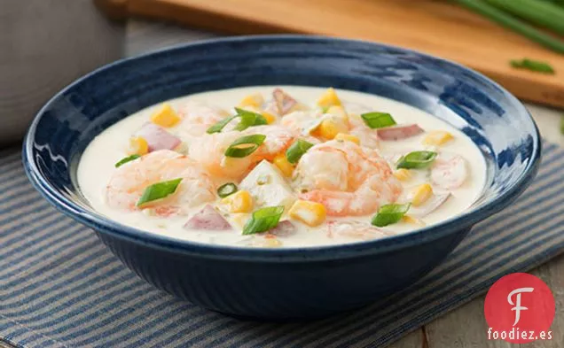 Sopa de Maíz con Camarones