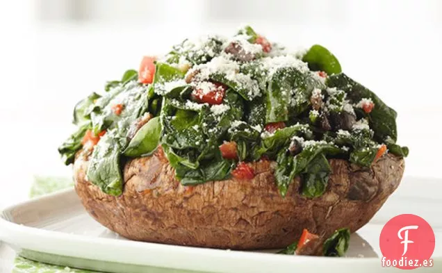 Setas Portobello Rellenas de Espinacas
