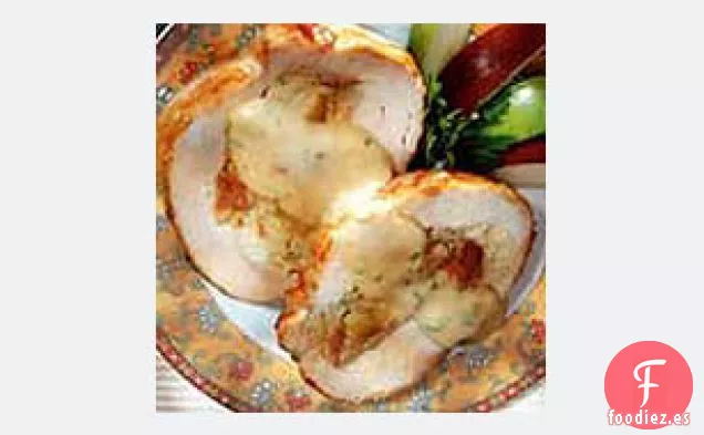 Miel, Mostaza, Cerdo Asado con Relleno de Manzana