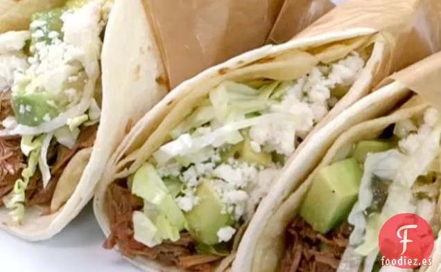 Tacos de Carne Asada con Salsa Verde