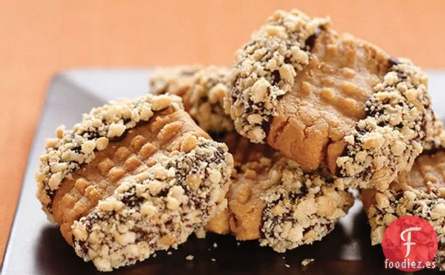Galletas Fáciles de Mantequilla de Maní Bañadas en Chocolate