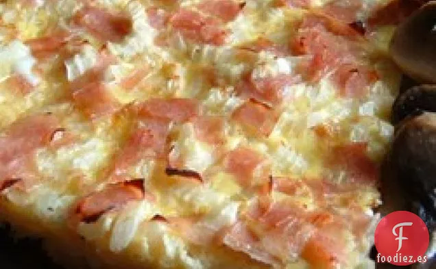 Quiche de Desayuno con Jamón y Queso