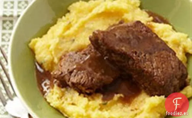 Costillas de Ternera Campestre y Polenta de Romero