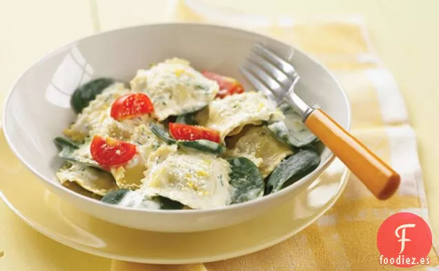 Ravioles Cremosos de Espinacas y Parmesano