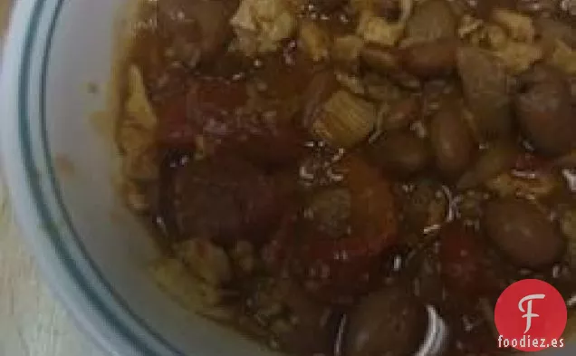 Estofado de Pavo con Sabor a Chile Con Maíz y Tomates