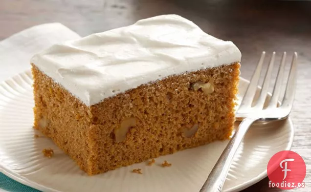Pastel de Especias de Calabaza con Glaseado de Azúcar Morena