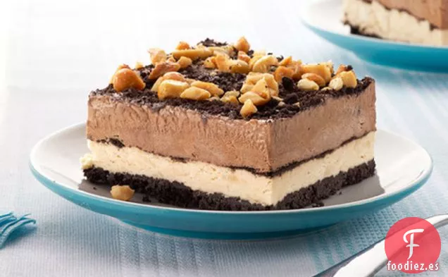 Cuadrados de Pastel de Barro con Chocolate y Cacahuete