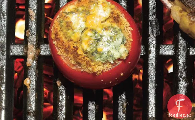 Tomates con costra de Queso Azul