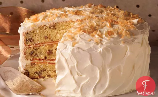 Pastel de Pudín de Coco y Nueces