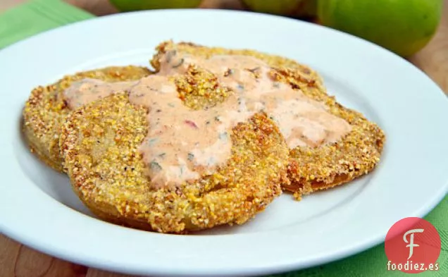 Tomates Verdes Fritos Marinados con Suero de Mantequilla