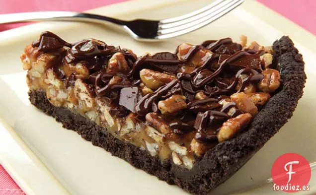 Pastel de Caramelo con Trozos de Chocolate