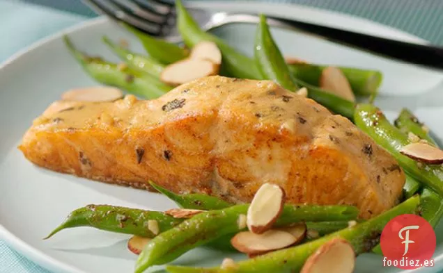 Salmón Balsámico con Judías Verdes Amandina