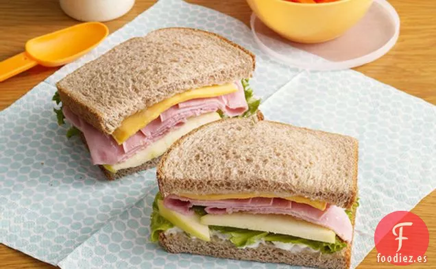 Sándwiches de Jamón y Manzana