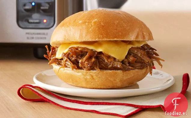 Sándwiches de Cerdo a la Barbacoa de Cocción Lenta