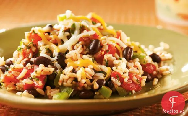 Sartén Picante de Arroz, Frijoles y Queso