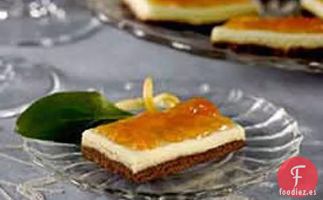 Barras de Tarta de Queso con Limón y Jengibre