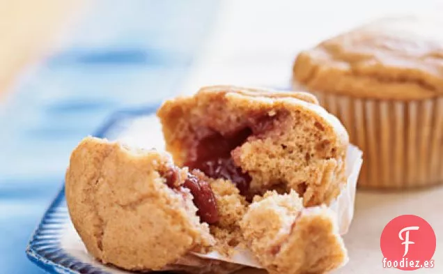 Muffins de Mantequilla de Maní y Gelatina