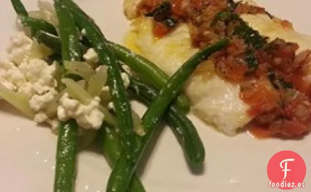 Judías Verdes Frescas, Hinojo y Queso Feta