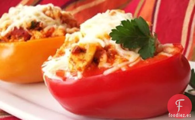 Pimientos Rellenos de Tofu y Arroz