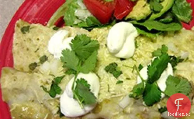 Enchiladas de Pavo y Calabacín HERDEZ® con Salsa Verde de Tomate