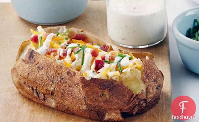 Patatas con Queso Cargadas de Cocción Lenta