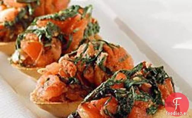 Bruschetta Picante De Tomate Y Albahaca