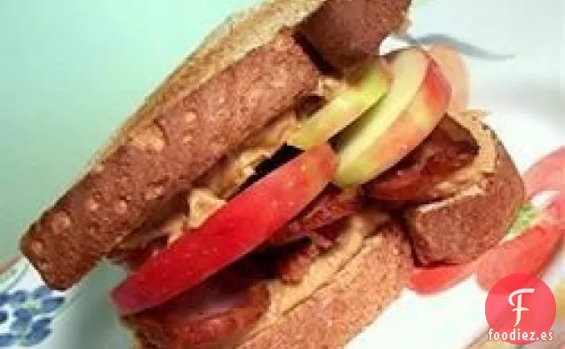 Sándwiches de Mantequilla de Maní, Tocino y Manzana
