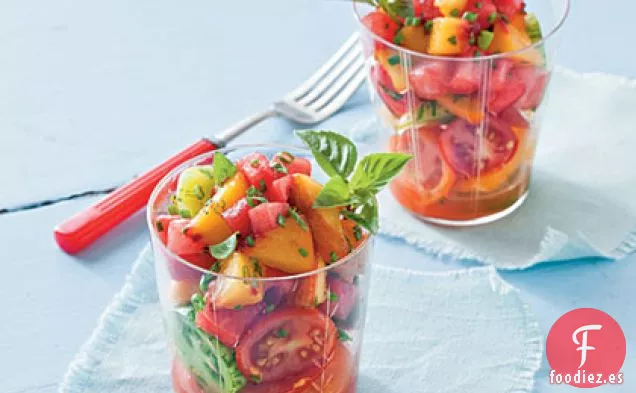Salsa de Melocotón y Sandía y Tomates