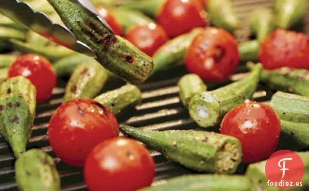 Quingombó y Tomates a la Parrilla