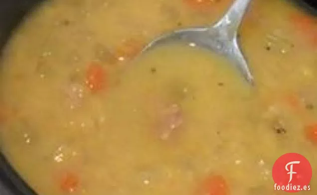 Sopa de Guisantes Amarillos Canadienses con Jamón