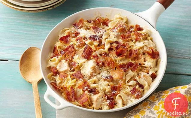 Sartén Alfredo de Pollo con Queso