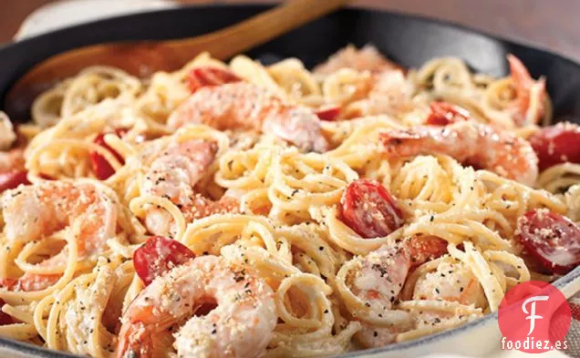 Pimienta Negra Agrietada-Camarones Alfredo