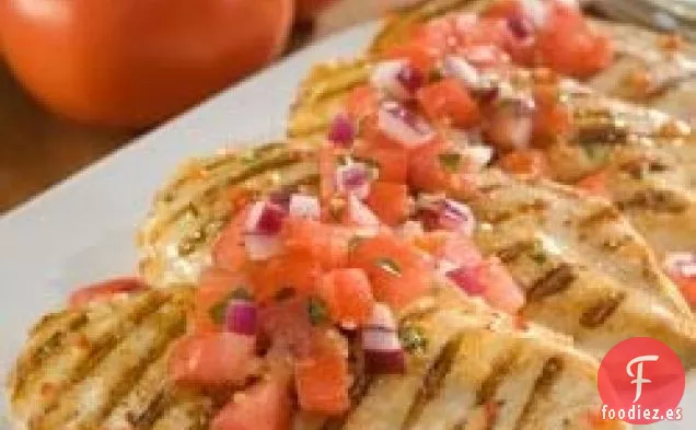 Bruschetta de Pollo Marinado