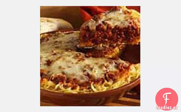 Pastel de Pizza de Espaguetis