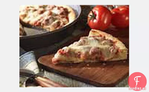 Pizza de Salchichas al Estilo de Chicago