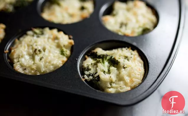 Tazas de Arroz, Brócoli y Queso