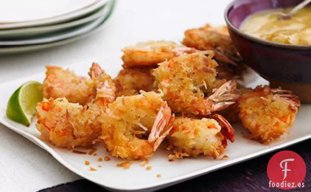 Camarones al Curry de Coco con Mayonesa de Chutney