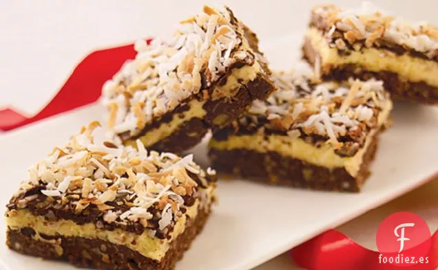 Barras de Chocolate y Coco en Capas