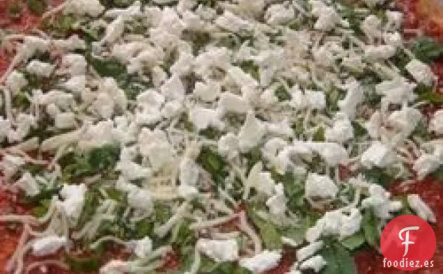 Pizza de Queso de Cabra con Albahaca