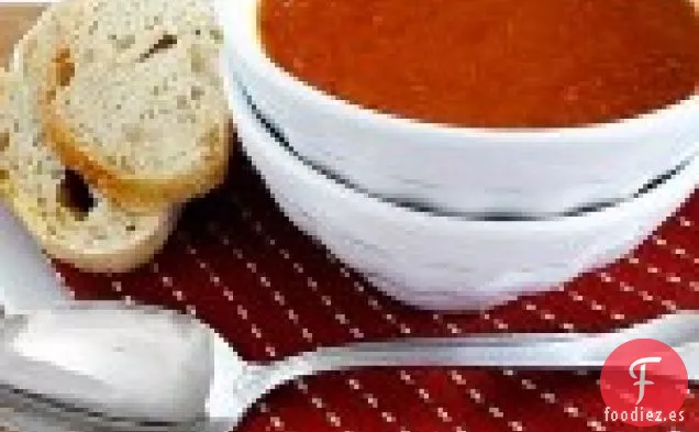 Sopa De Tomate Asado Con Cebolla Dulce