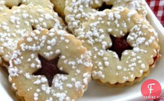 Galletas Linzer de Harina de Maíz de Arándano Rojo